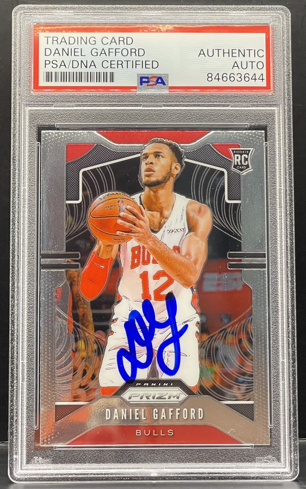 Daniel Gafford Signed 2019-20 Prizm Rookie Card Washington Wizards PSA/DNA Slab
