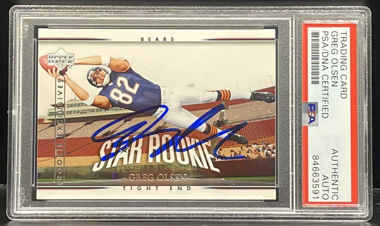 Greg Olsen Signed 2007 Upper Deck Star Rookie Card Bears PSA/DNA Slabbed
