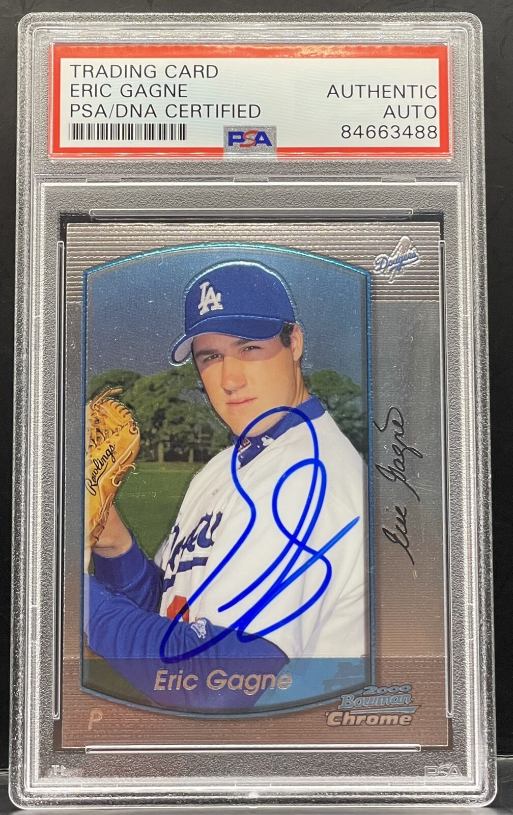 Eric Gagne Signed 2000 Bowman Chrome Rookie Card Los Angeles Dodgers PSA/DNA
