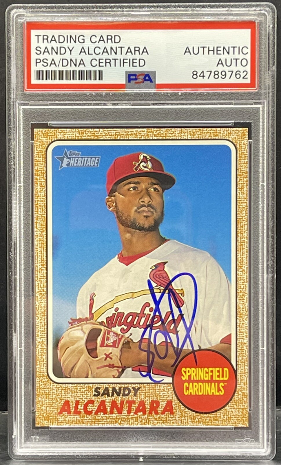 Sandy Alcantara 2017 Topps Heritage Rookie Card Marlins CY Young PSA/DNA Slabbed
