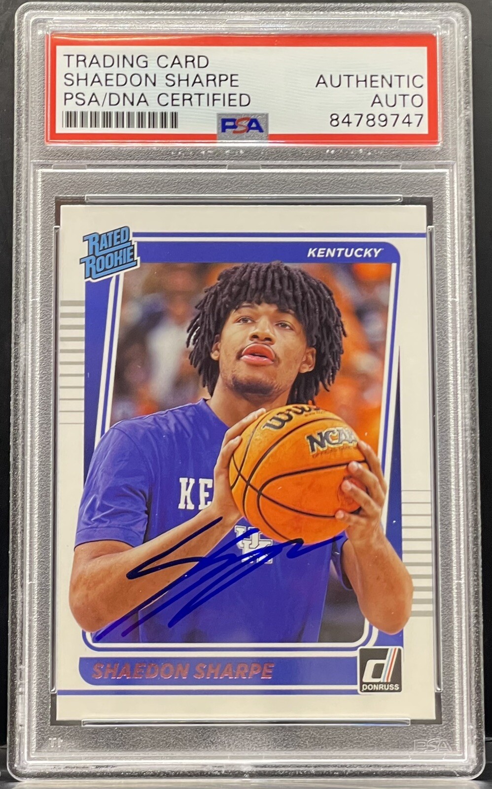 Shaedon Sharpe 2022 Chronicles Donruss Rookie Signed Trail Blazers PSA/DNA
