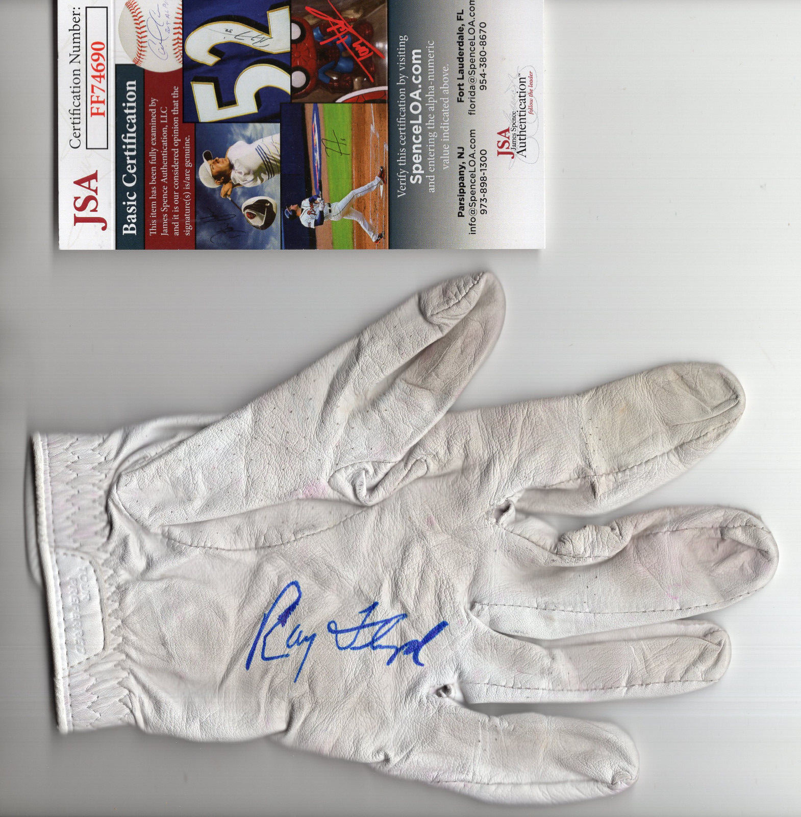 RAY FLOYD HAND SIGNED AND USED GOLF GLOVE+COA 1976 MASTERS CHAMP JSA
