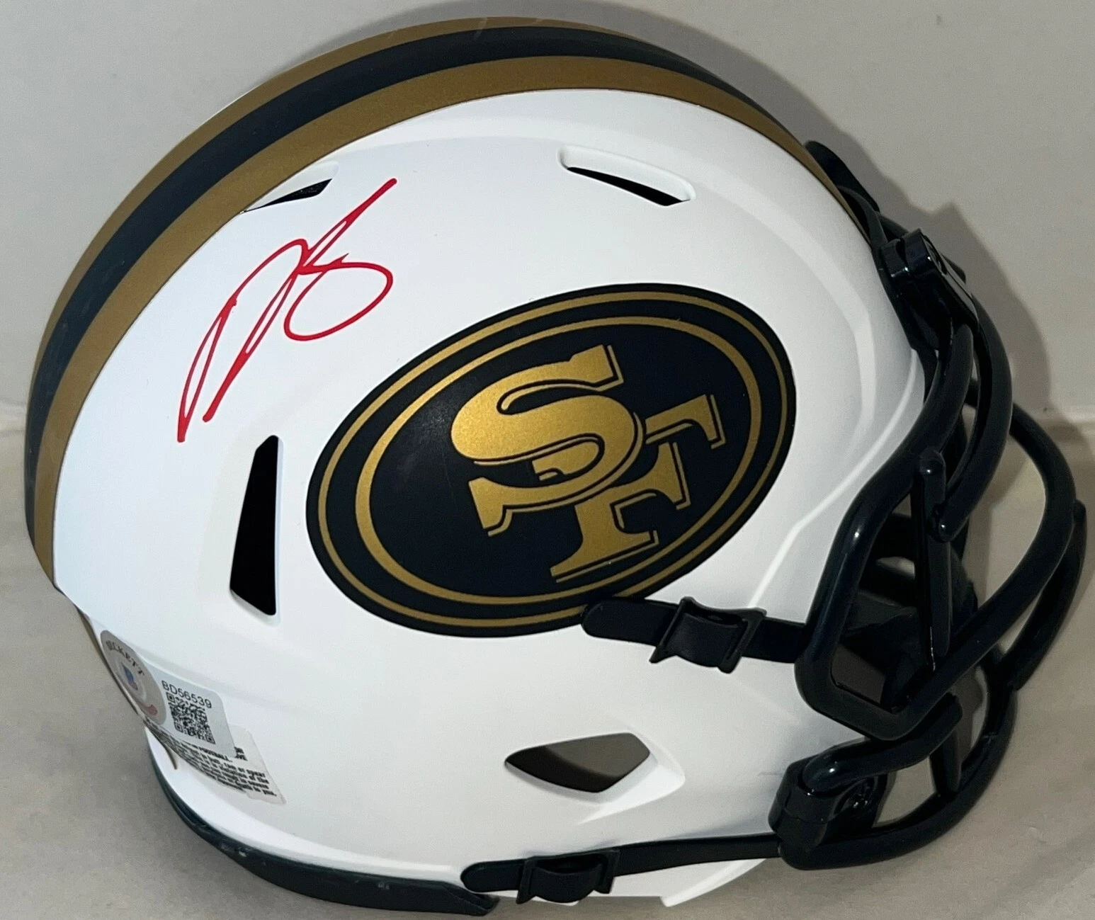 Deebo Samuel signed San Francisco 49ers Lunar Eclipse mini helmet Beckett
