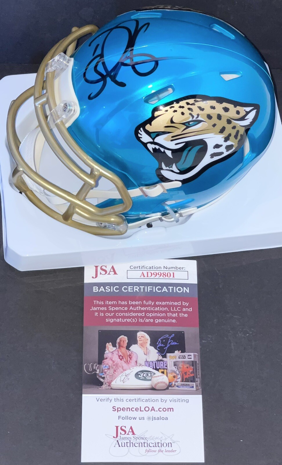 Doug Pederson Signed Autographed Jacksonville Jaguars Flash Mini Helmet JSA
