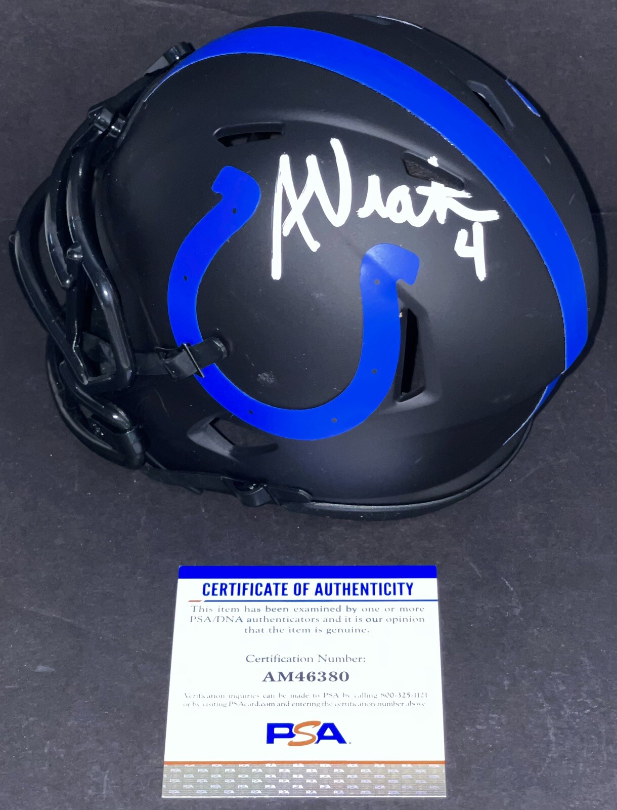 Adam Vinatieri Signed Autographed Indianapolis Colts Ecplise Mini Helmet Psa/Dna
