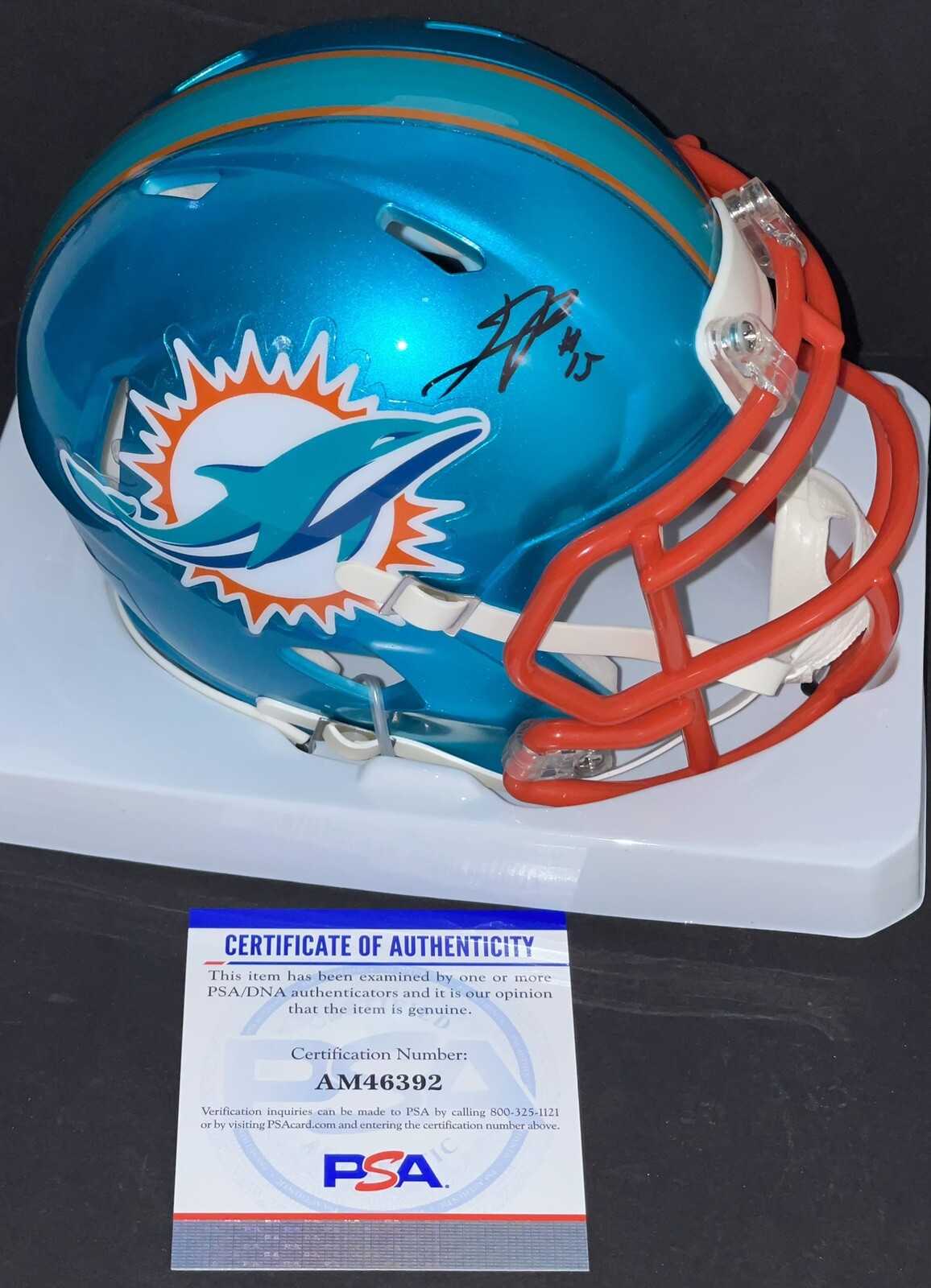 Jaelen Phillips Signed Autographed Flash Miami Dolphins Mini Helmet PSA/DNA

