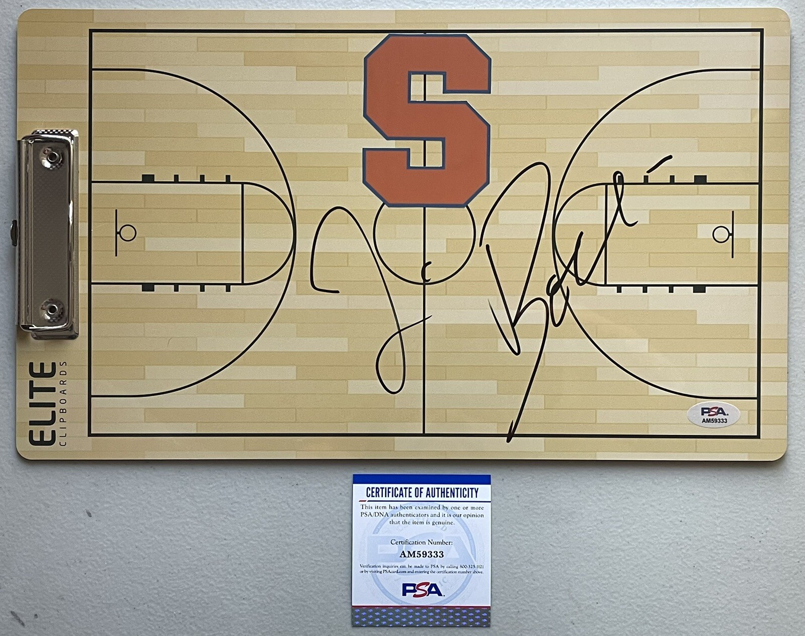 Jim Boeheim Signed Autographed Coaches Clipboard Syracuse Orange PSA/DNA
