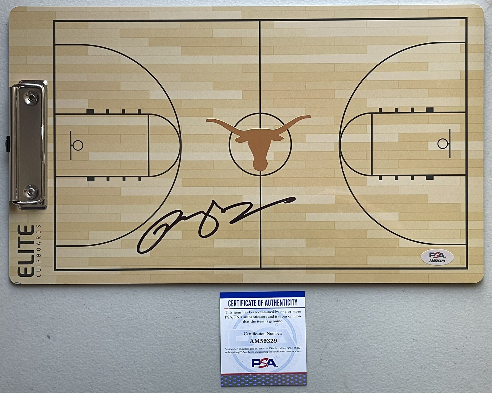 Rodney Terry Signed Autographed Texas Longhorns Coaches Clipboard PSA/DNA
