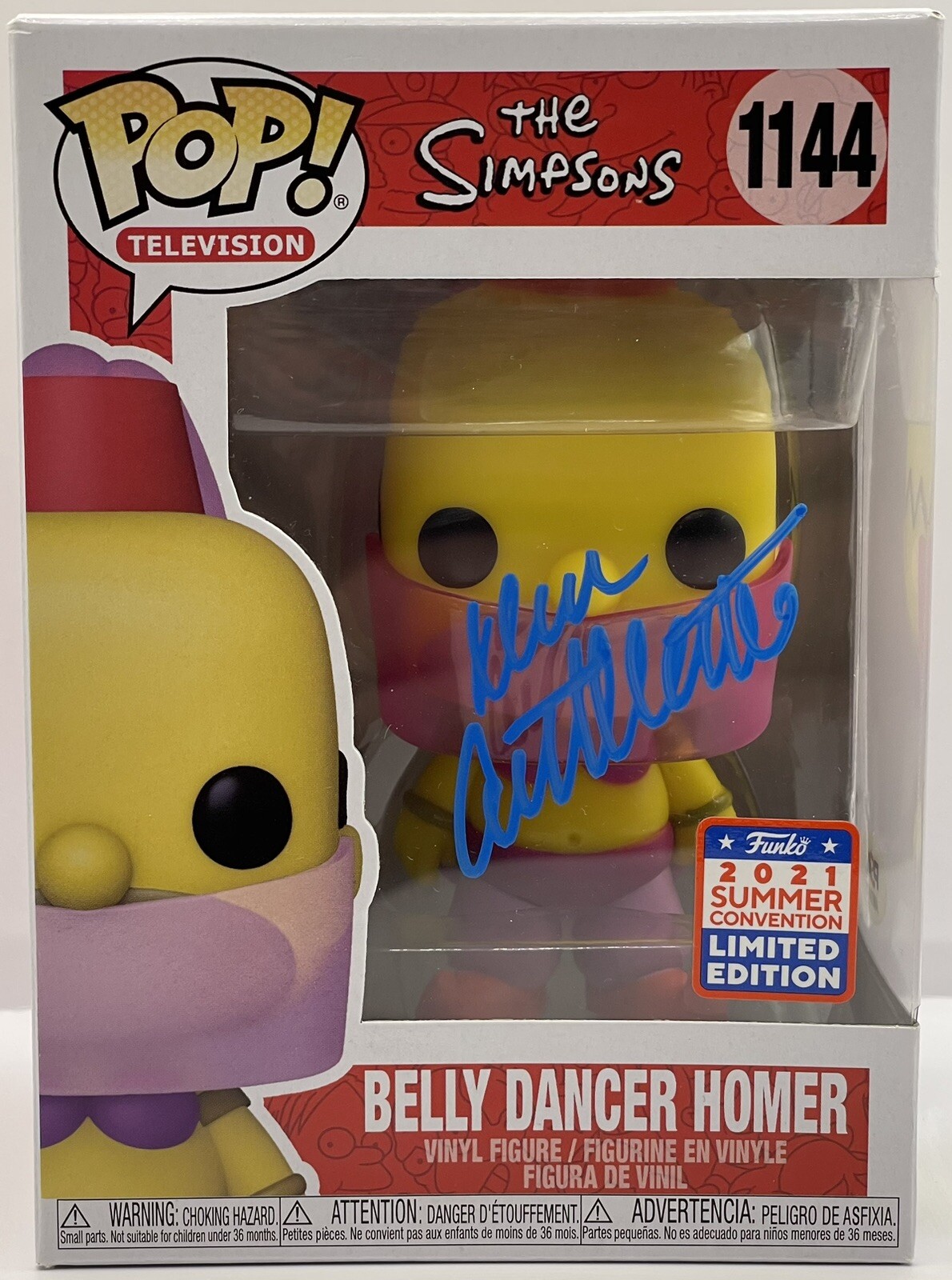 Dan Castellaneta Signed Funko POP! Simpsons Belly Dancer Homer #1144 PSA/DNA
