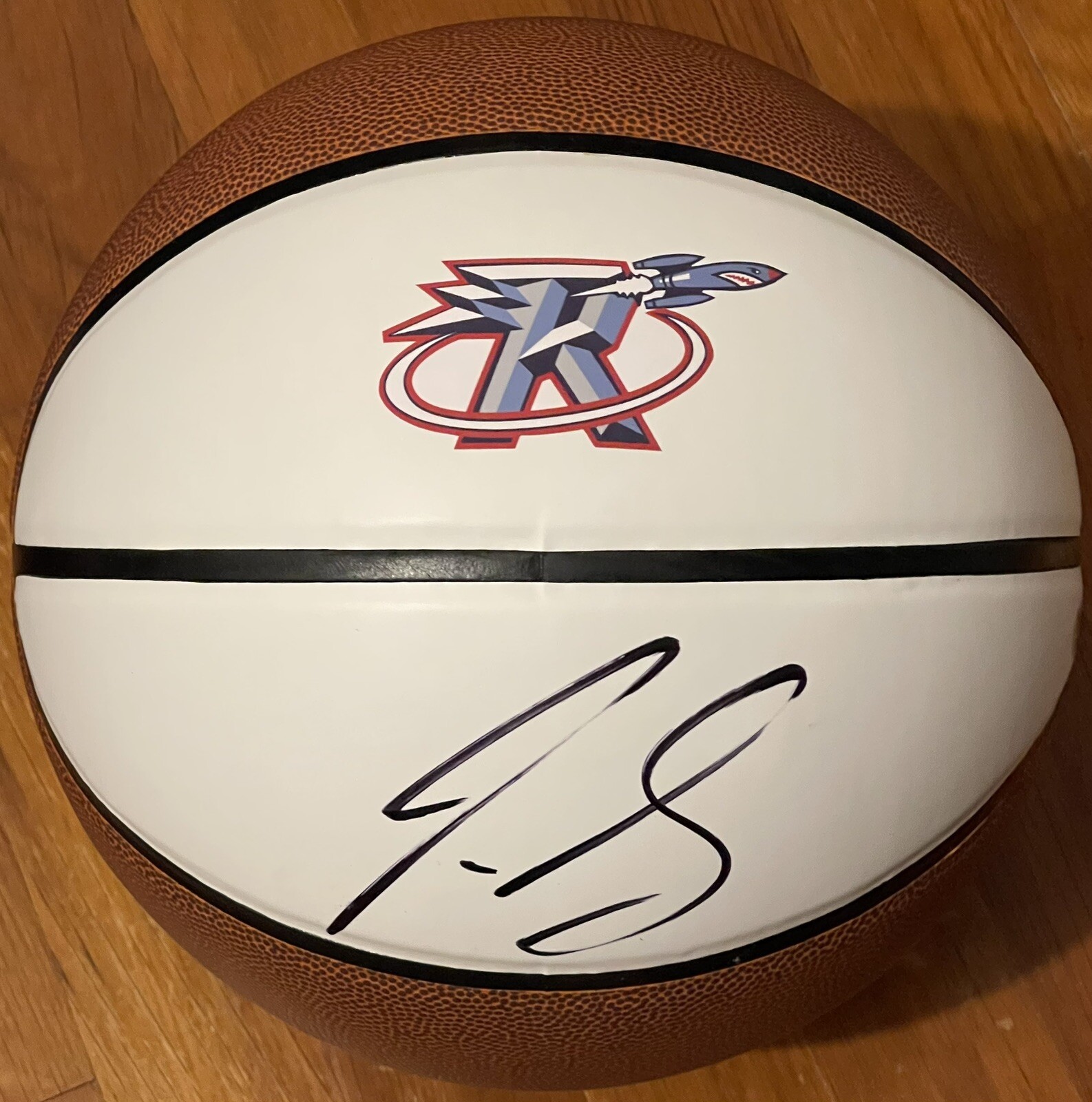 Jabari Smith Signed Autographed Houston Rockets Logo Basketball PSA/DNA
