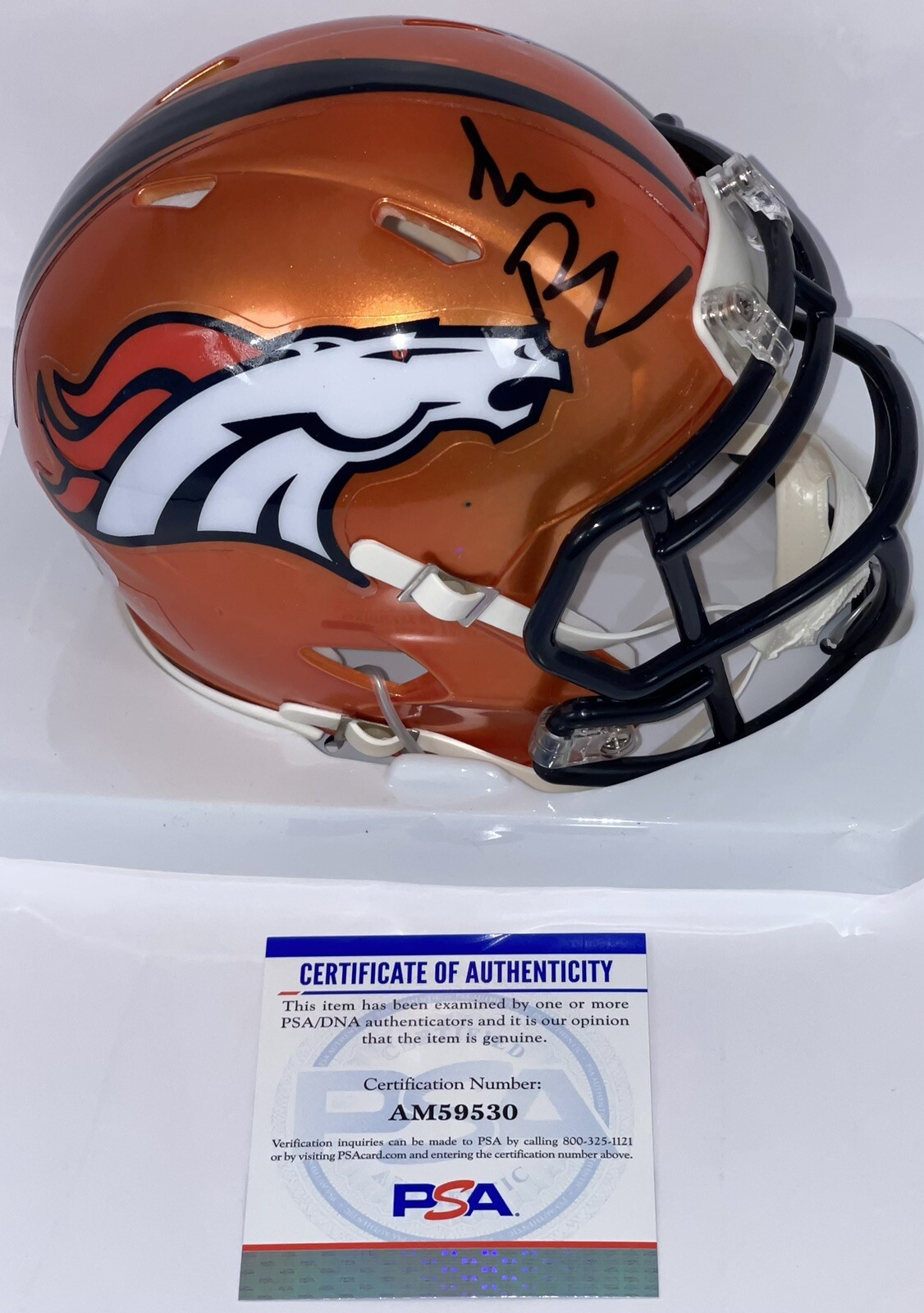 Sean Payton Signed Autographed Denver Broncos Flash Mini Helmet PSA/DNA COA
