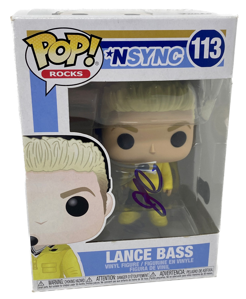 Lance Bass Signed Autograph Nsync Funko Pop Rocks #113 Figure Beckett COA
