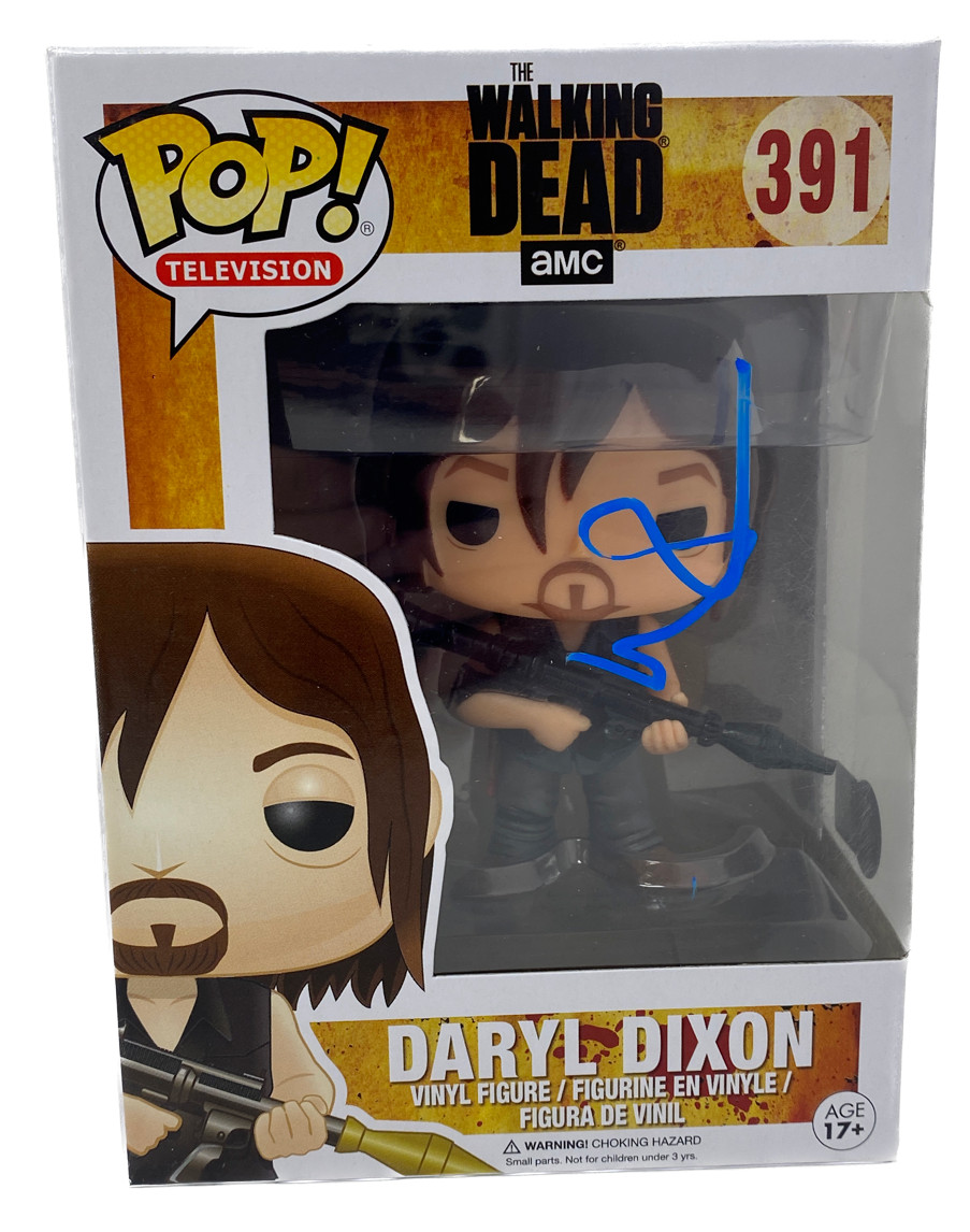 Norman Reedus Signed Funko Pop The Walking Dead Daryl Dixon #391 Beckett COA
