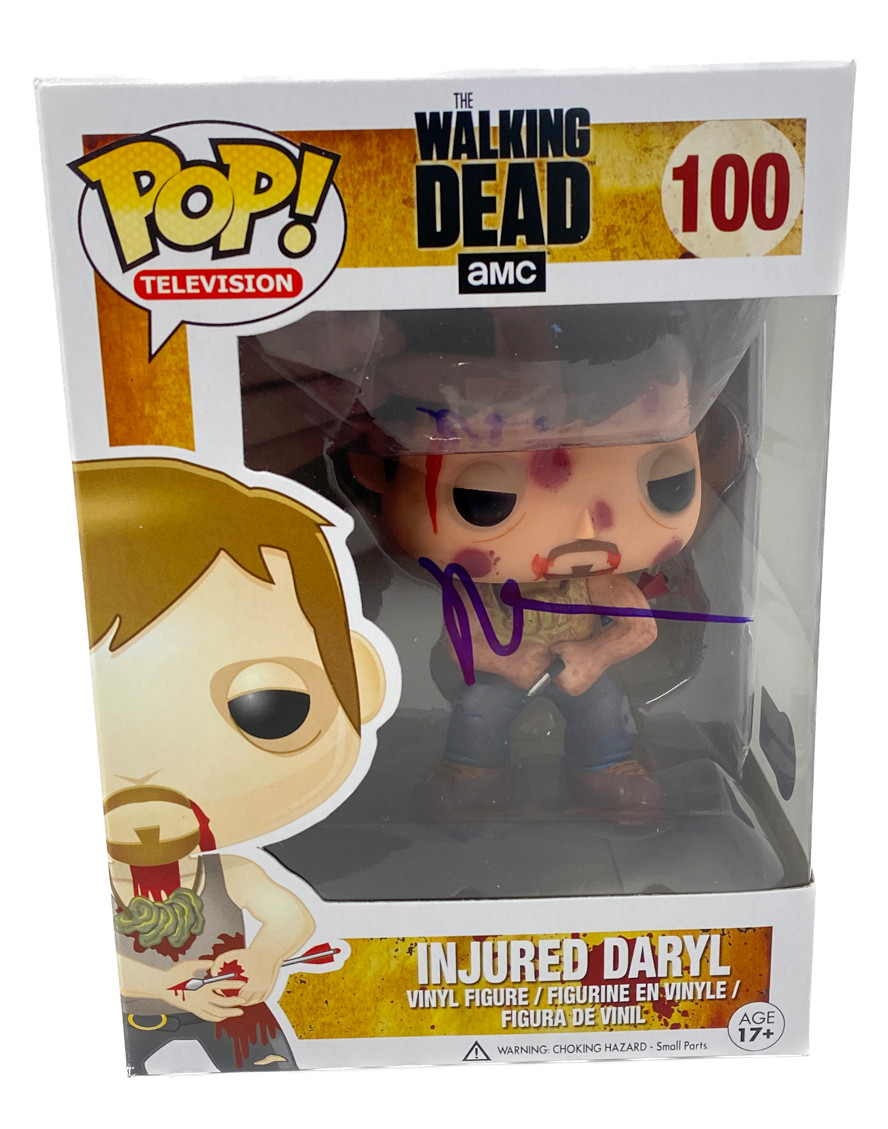 Norman Reedus Signed Funko Pop The Walking Dead Injured Daryl #100 Beckett COA
