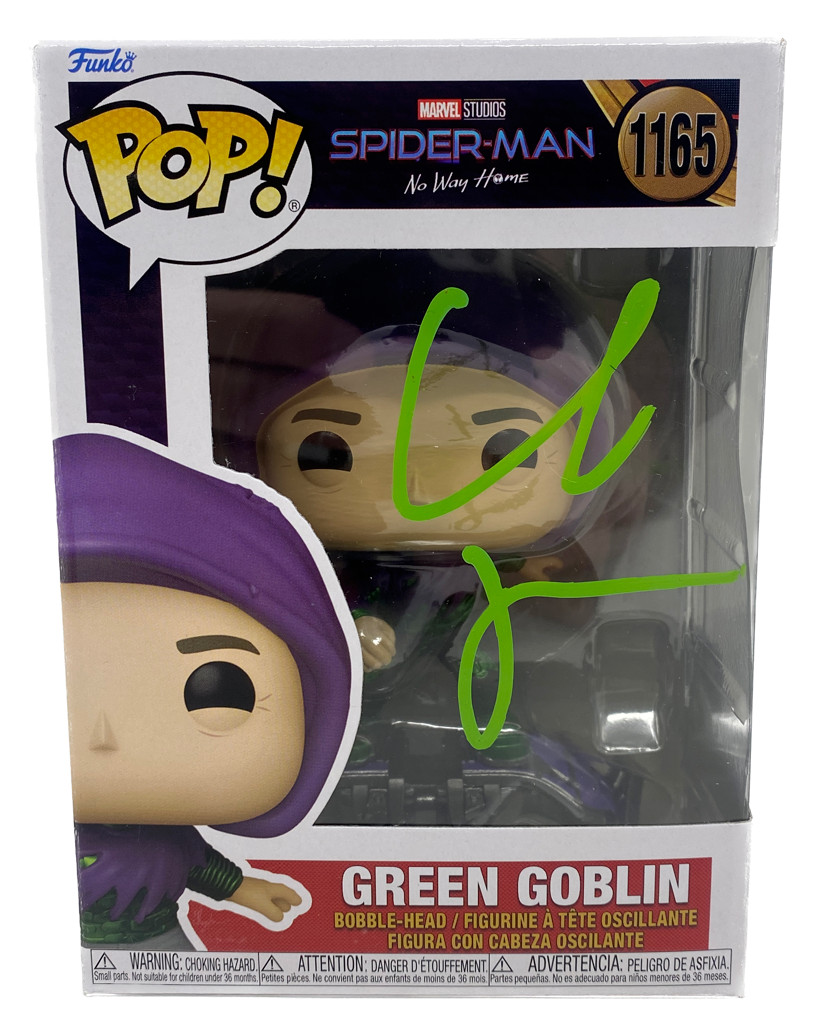 Willem Dafoe Signed Funko Pop Green Goblin Spider-Man Autograph Beckett COA
