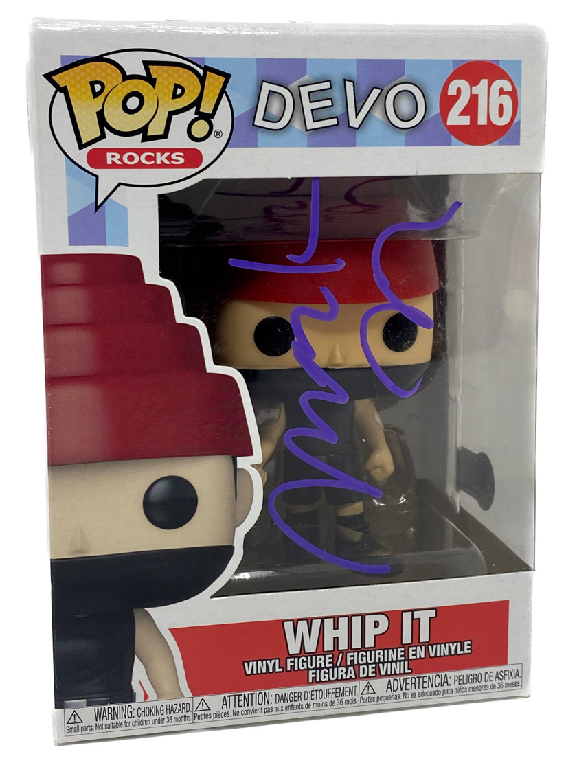 Mark Mothersbaugh Devo Signed Autograph Funko Pop Whip It Figure Beckett COA
