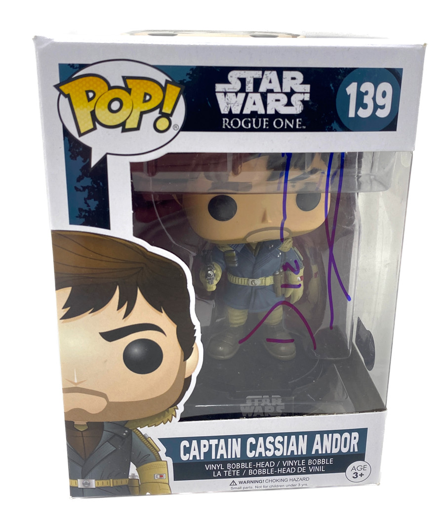 Diego Luna Signed Star Wars Cassian Andor Funko Pop #139 Autograph Beckett COA
