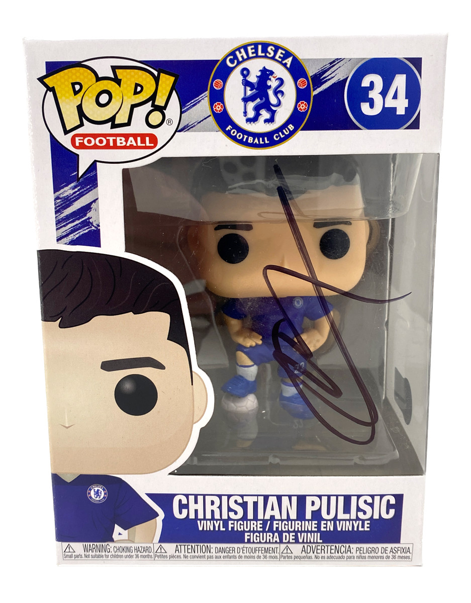 Christian Pulisic Signed Funko Pop Chelsea Football Club Autograph Beckett COA
