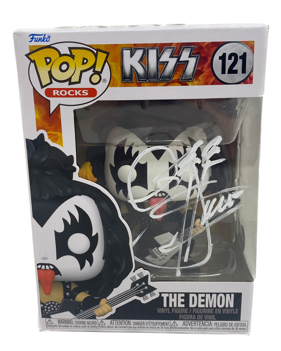 Gene Simmons Signed Autograph Kiss The Demon Funko Pop 121 Beckett COA
