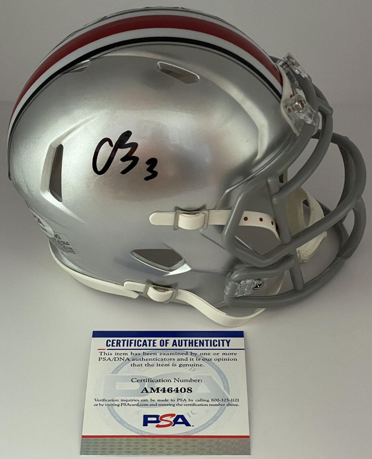 Caleb Burton Signed Autographed Ohio State Buckeyes Mini Helmet PSA/DNA
