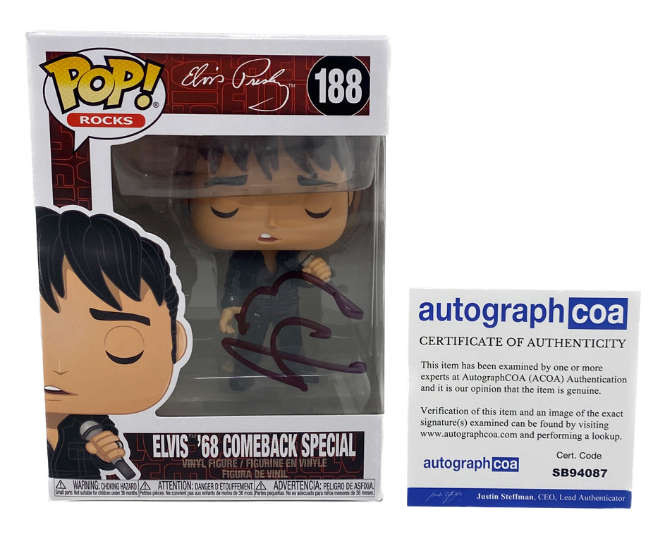Austin Butler Signed Autograph Funko Pop Elvis '68 Comeback Special ACOA COA
