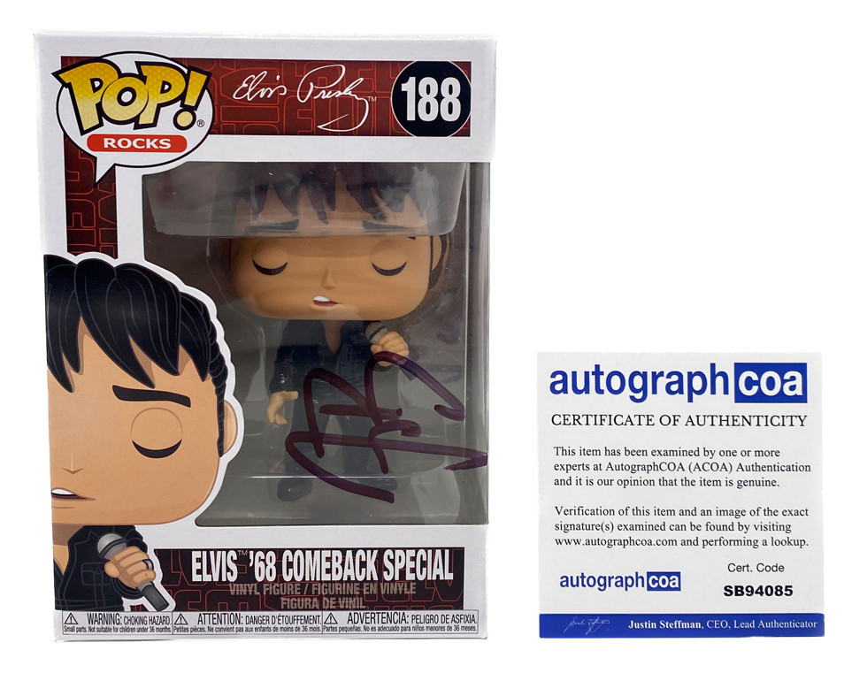 Austin Butler Signed Autograph Funko Pop Elvis '68 Comeback Special ACOA COA
