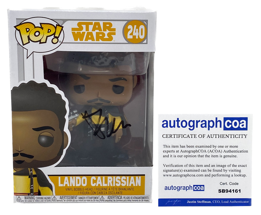 Donald Glover Signed Autograph Funko Pop Solo A Star Wars Story Lando ACOA COA

