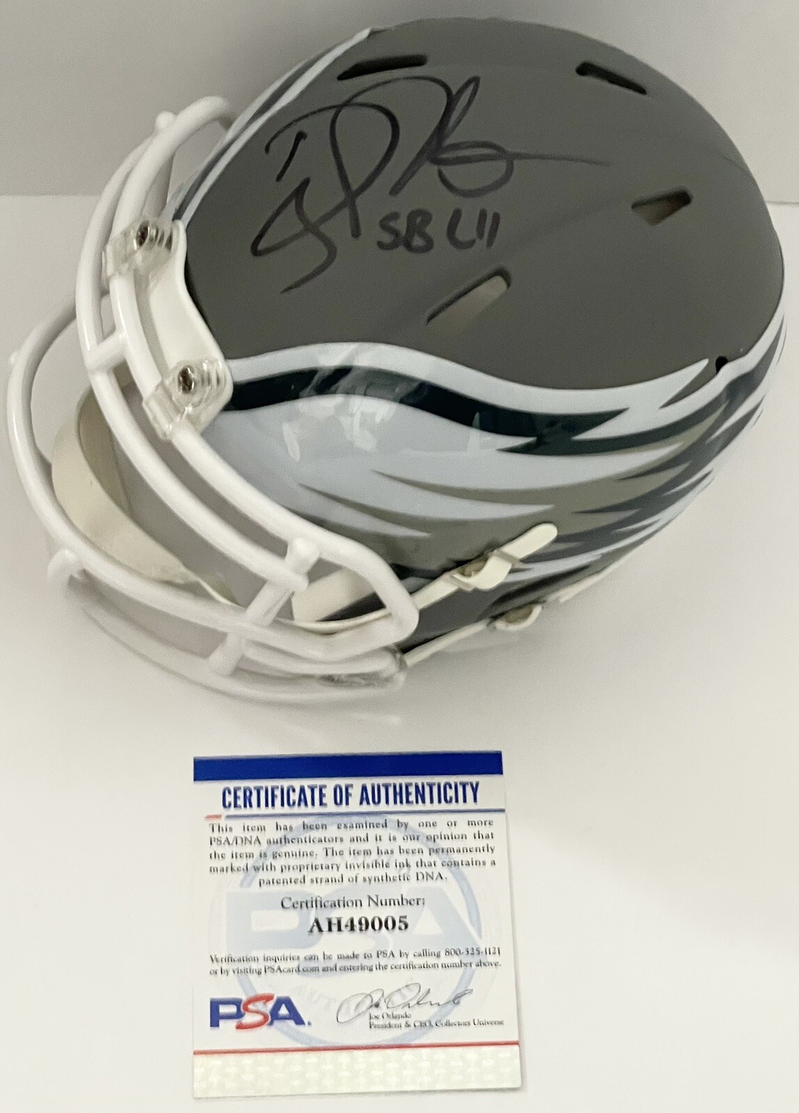 Doug Pederson Signed Philadelphia Eagles AMP Mini Helmet Psa/Dna
