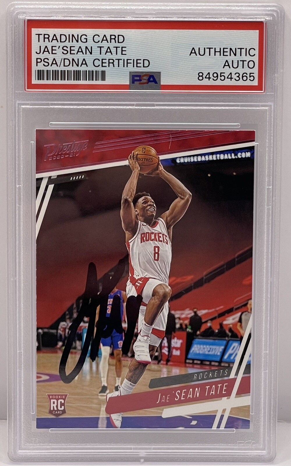 Jae’Sean Tate Signed 2020-21 Prestige Rookie Card Rockets PSA/DNA Slabbed
