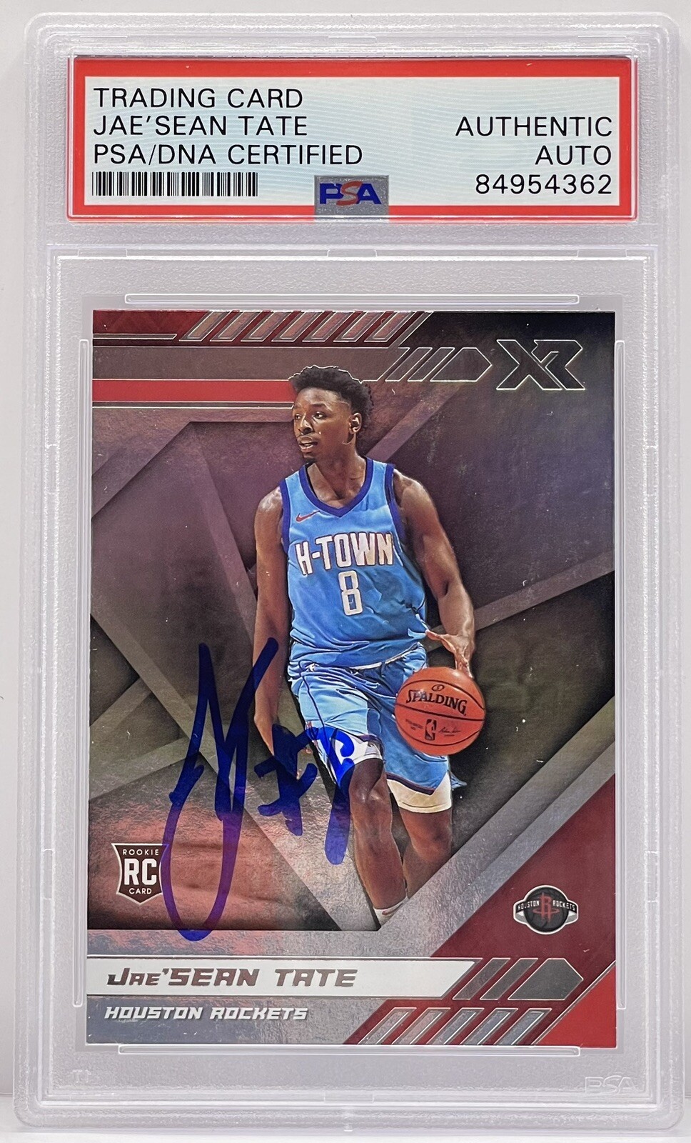 Jae’Sean Tate Signed 2020-21 XR Rookie Card Rockets PSA/DNA Slabbed
