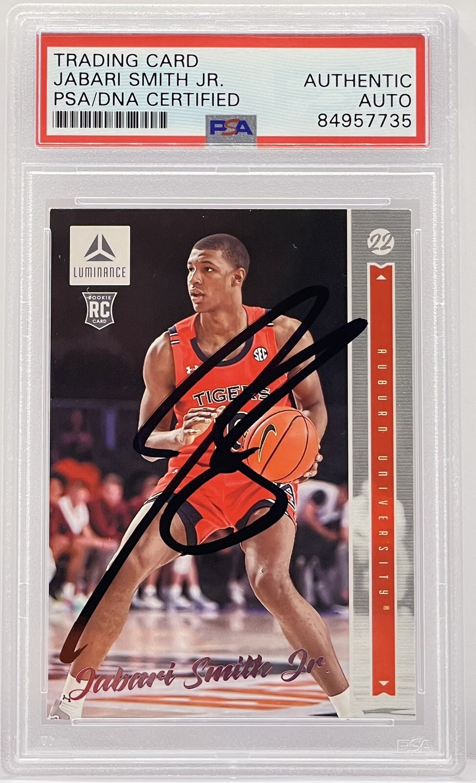 Jabari Smith Jr Signed 2022-23 Luminance Rookie Card Rockets PSA/DNA Slabbed
