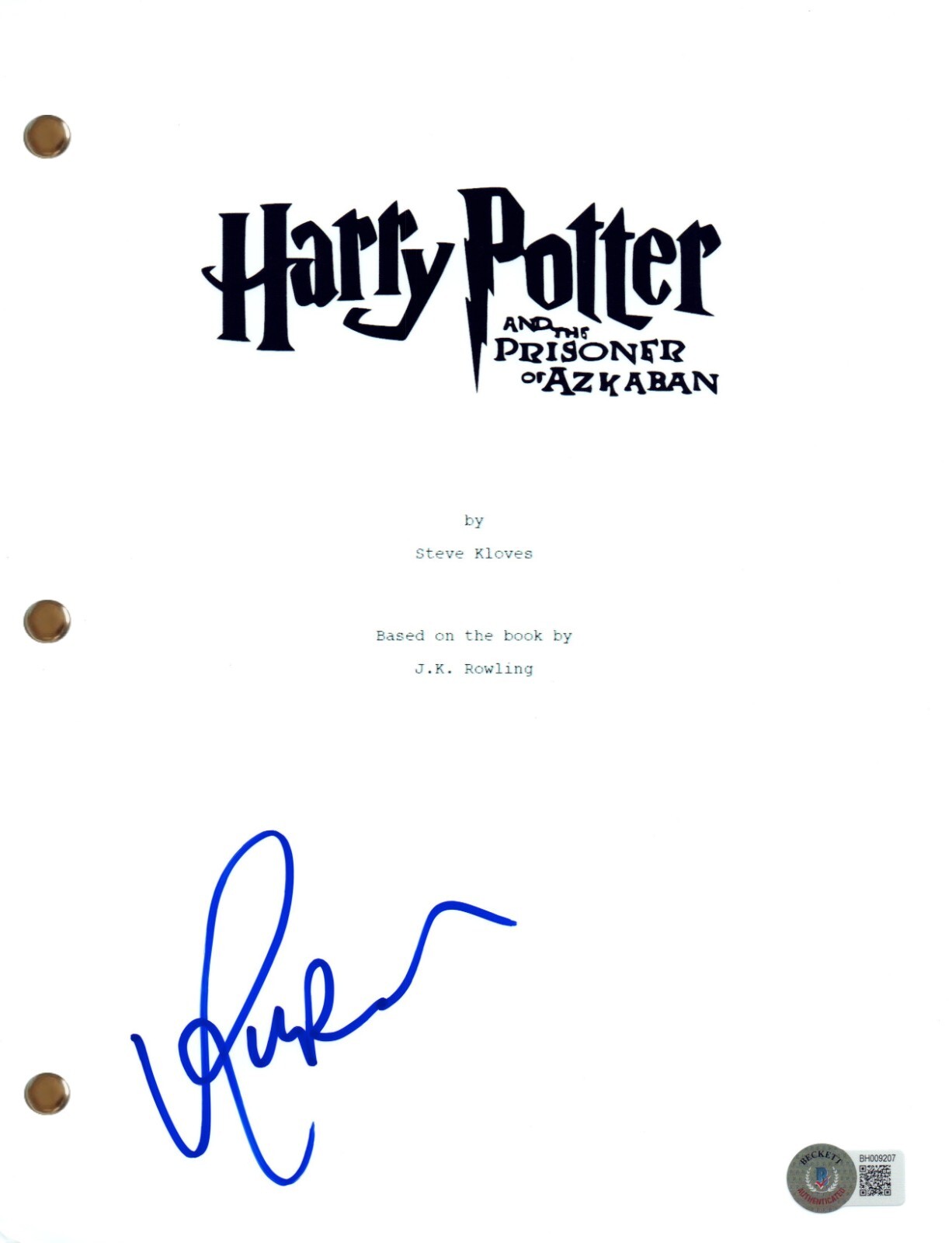 Rupert Grint Signed Autograph Harry Potter Prisoner of Azkaban Script BAS COA
