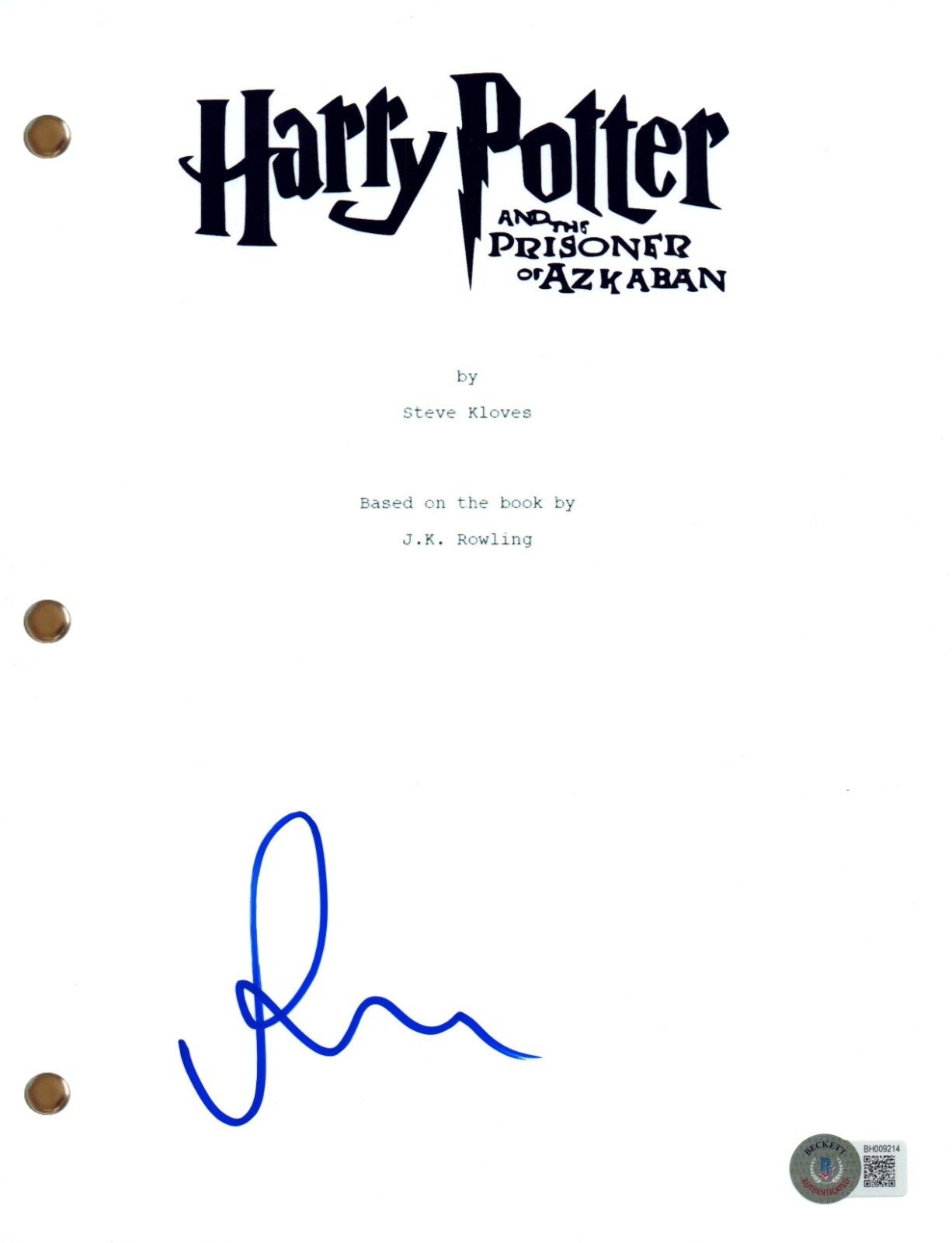 Rupert Grint Signed Autograph Harry Potter Prisoner of Azkaban Movie Script BAS
