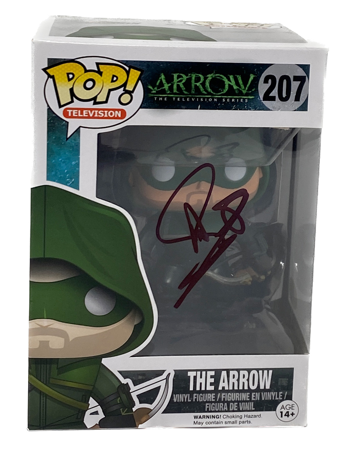 Stephen Amell Signed Autograph Arrow Funko Pop The Arrow #207 ACOA COA

