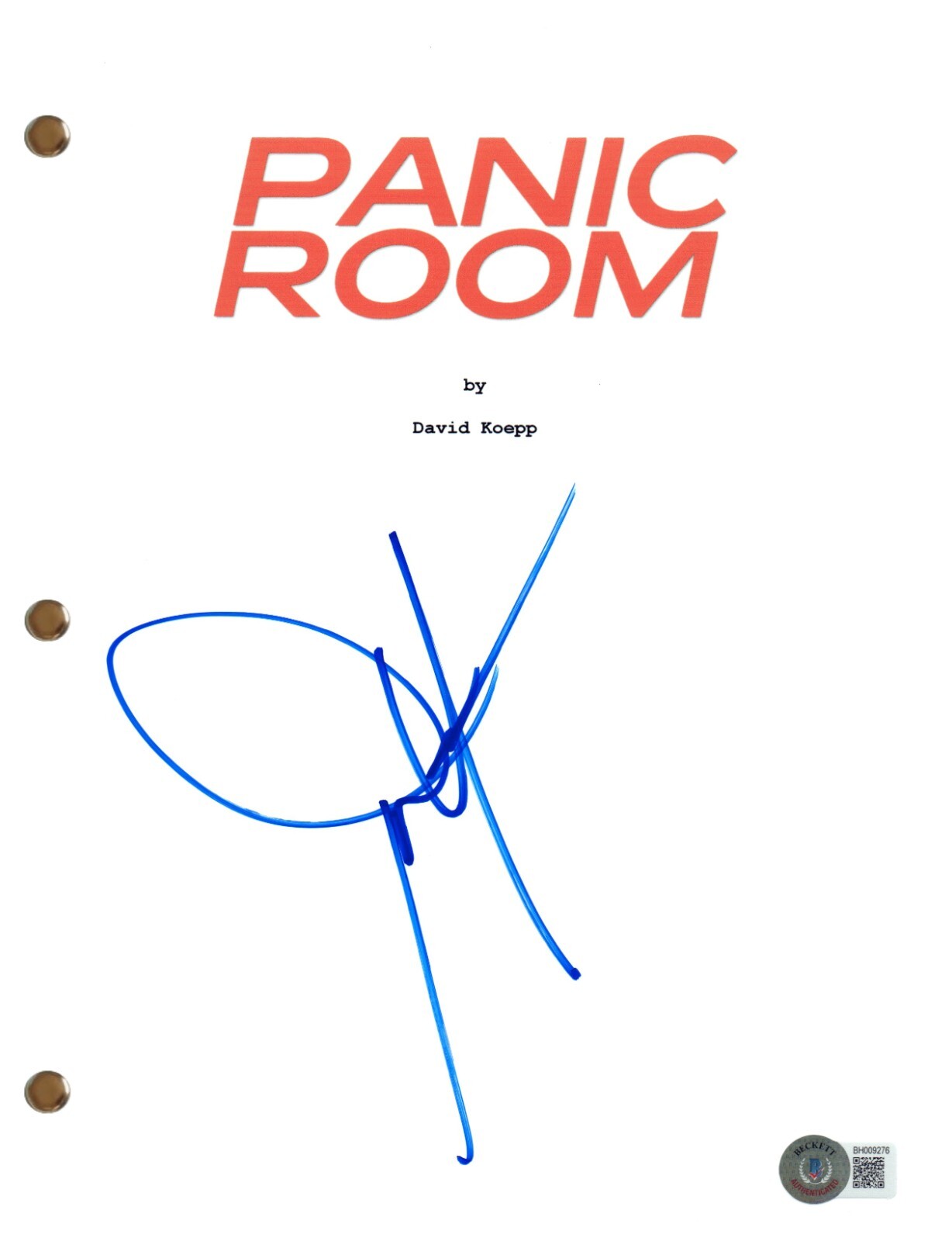 Dwight Yoakam Signed Autograph Panic Room Movie Script Screenplay Beckett COA
