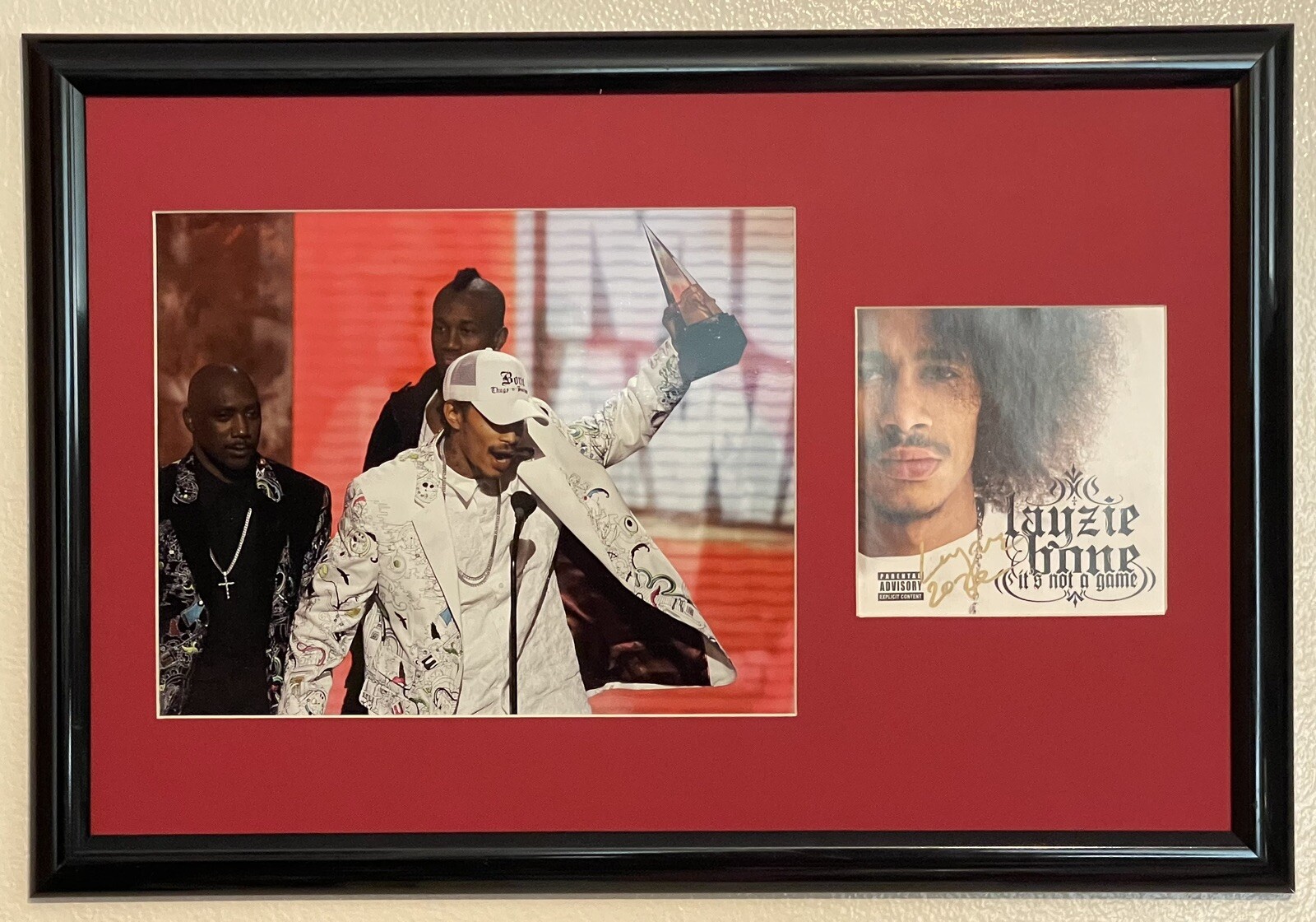 Layzie Bone Signed Autographed Custom Framed Bone Thugs Cd Cover JSA
