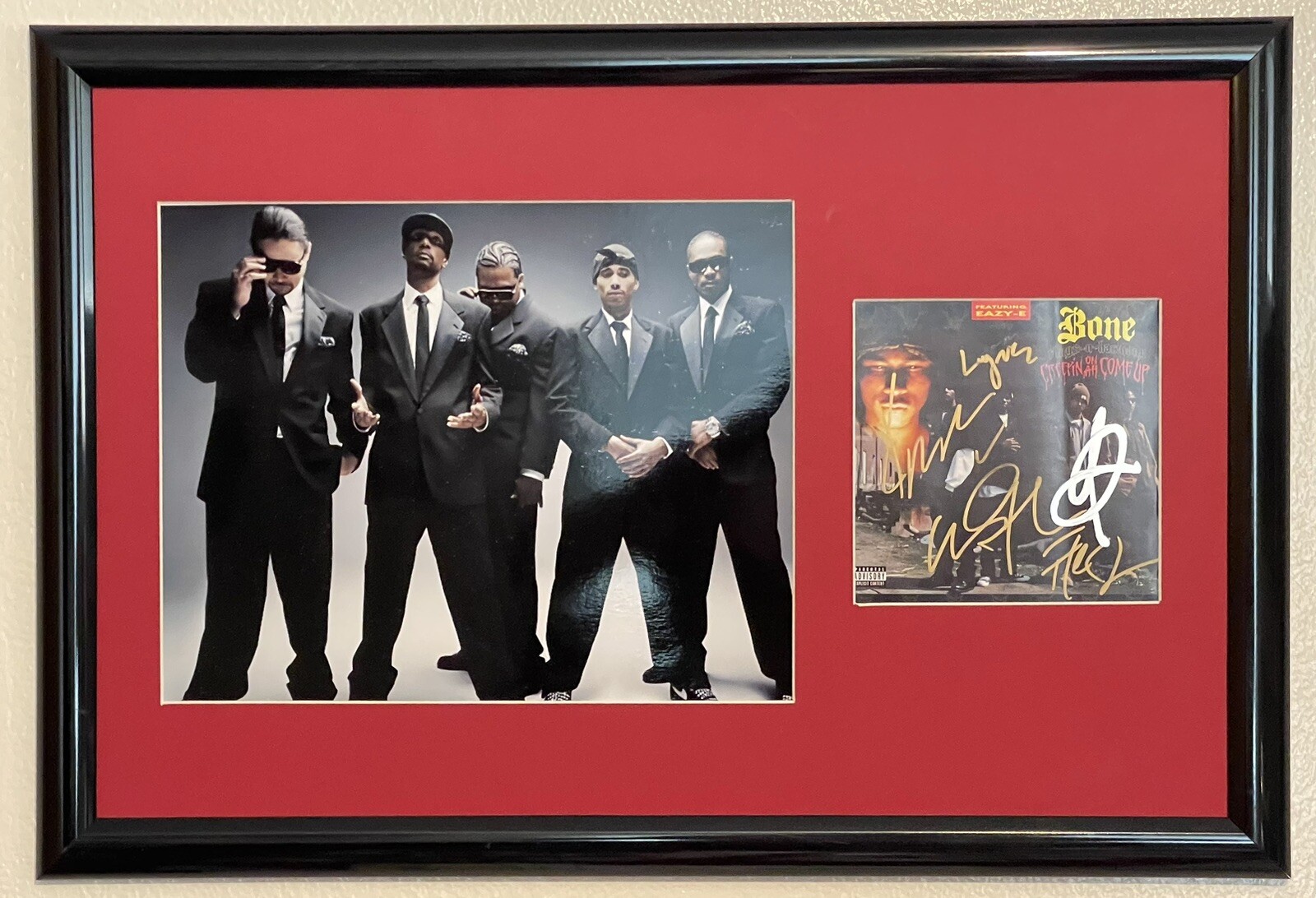 Bone Thugs N Harmony Signed Custom Framed Cd Cover All 5 Members Rare JSA
