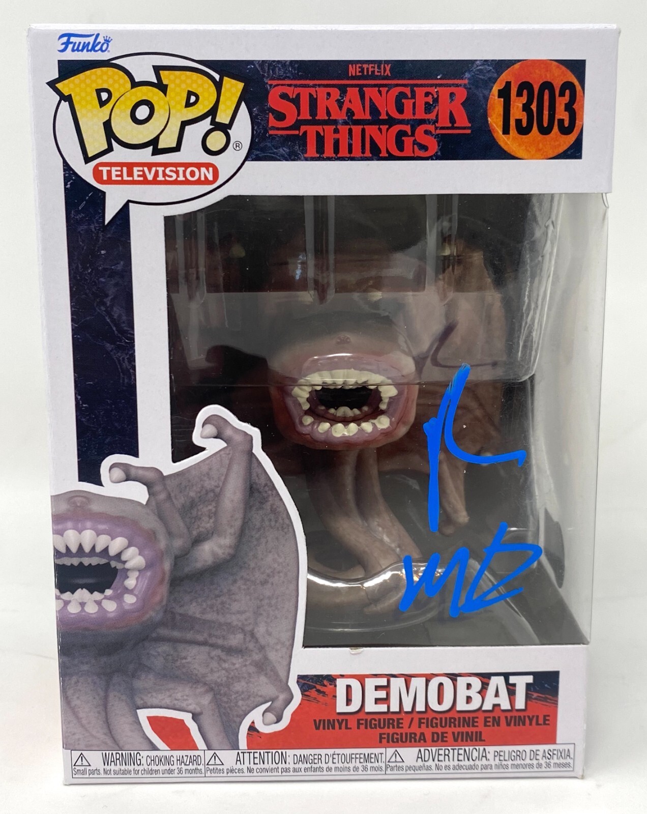 Duffer Brothers Signed Funko Pop Stranger Things Demobat Matt Ross Beckett COA
