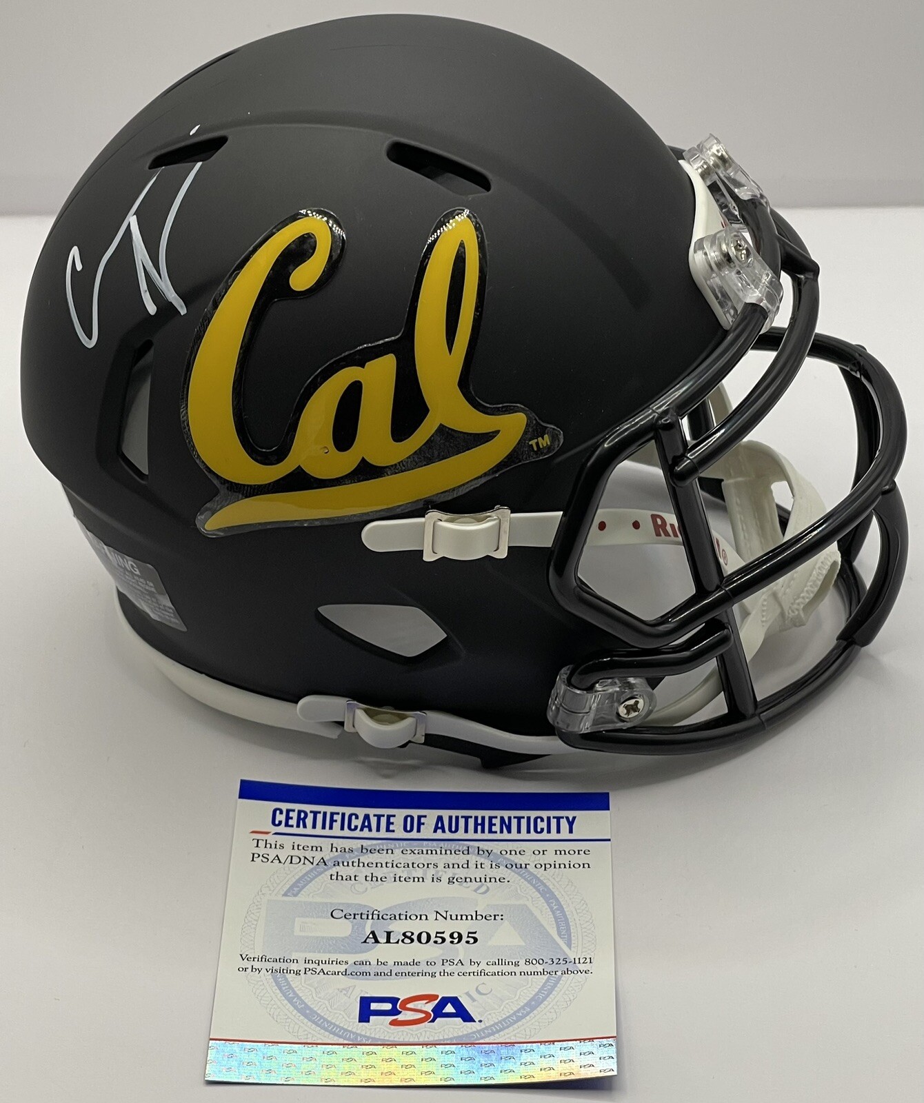 Cam Cameron Jordan Signed Auto California Golden Bears Mini Helmet PSA/DNA
