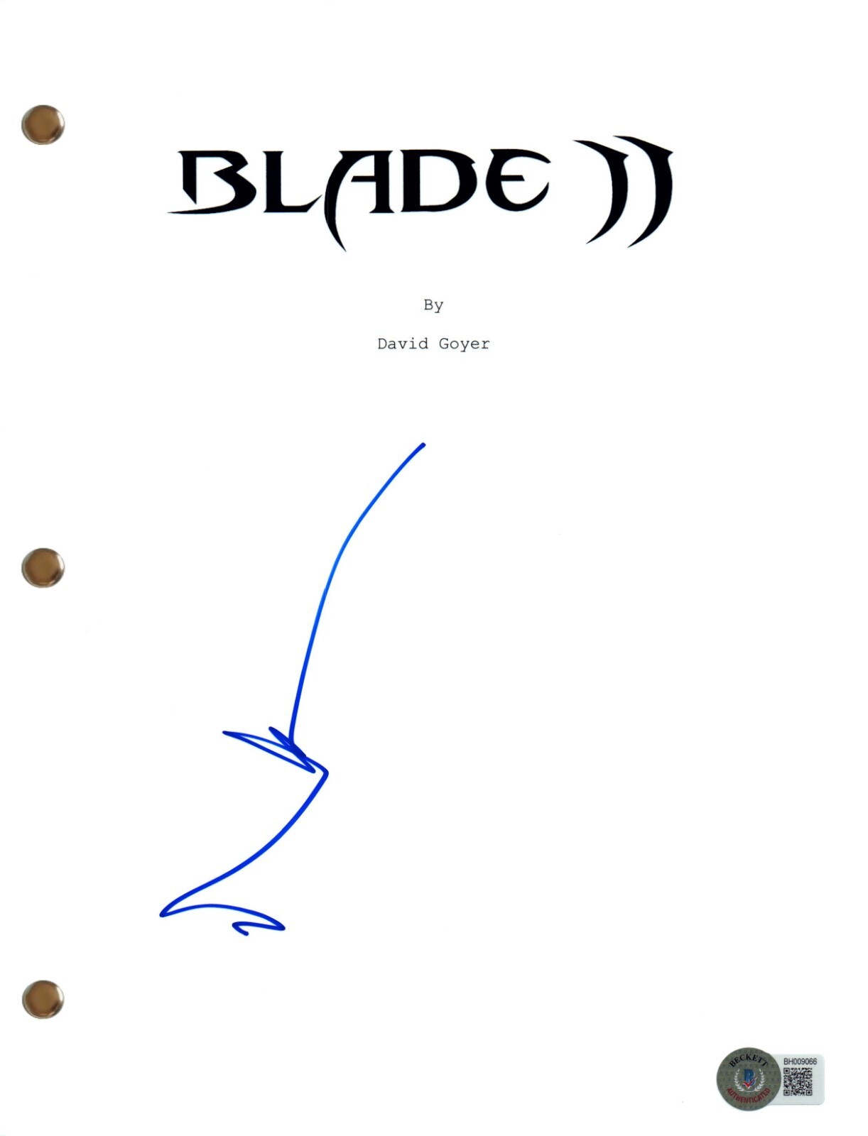 Norman Reedus Signed Autograph Blade 2 II Movie Script Screenplay Beckett COA
