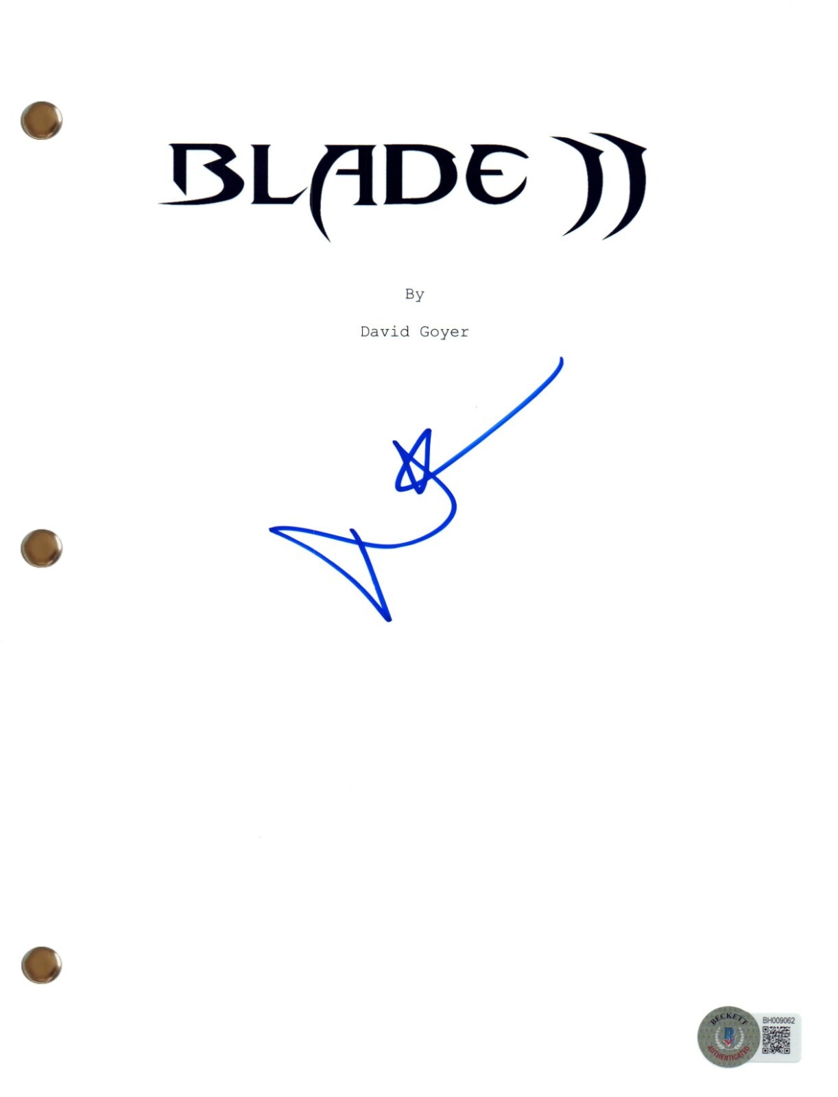 Norman Reedus Signed Autograph Blade 2 II Movie Script Screenplay Beckett COA
