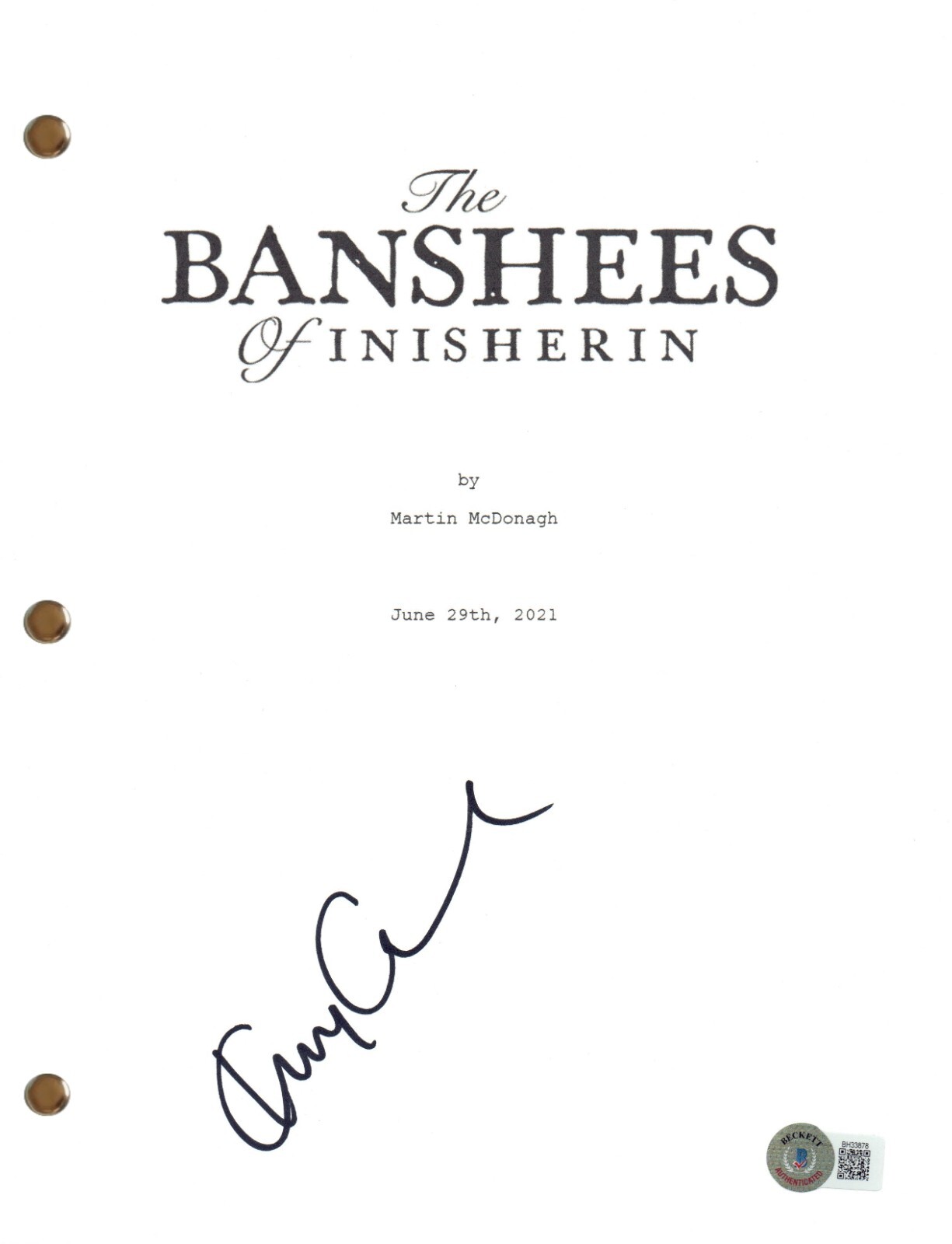 Kerry Condon Signed Autograph The Banshees of Inisherin Movie Script Beckett COA

