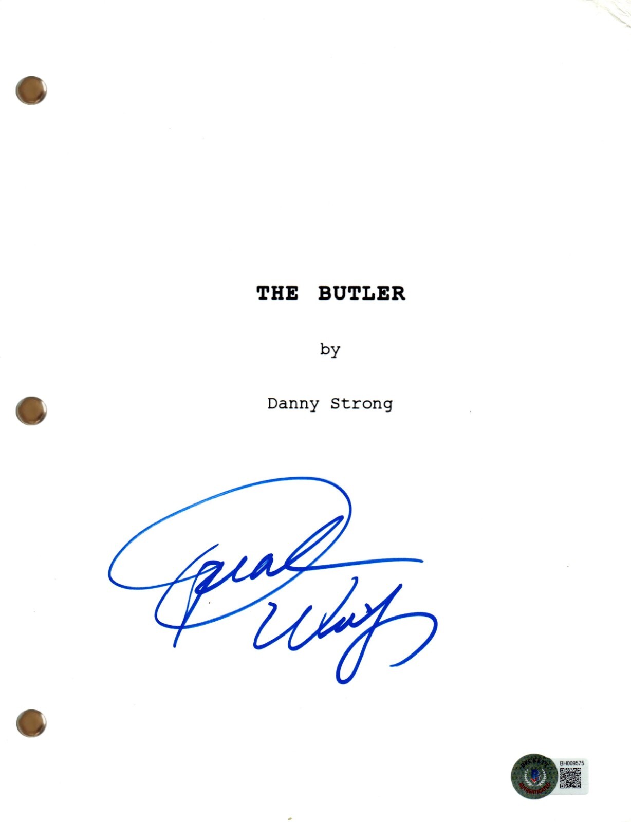 Oprah Winfrey Signed Autograph The Butler Movie Script Screenplay Beckett COA

