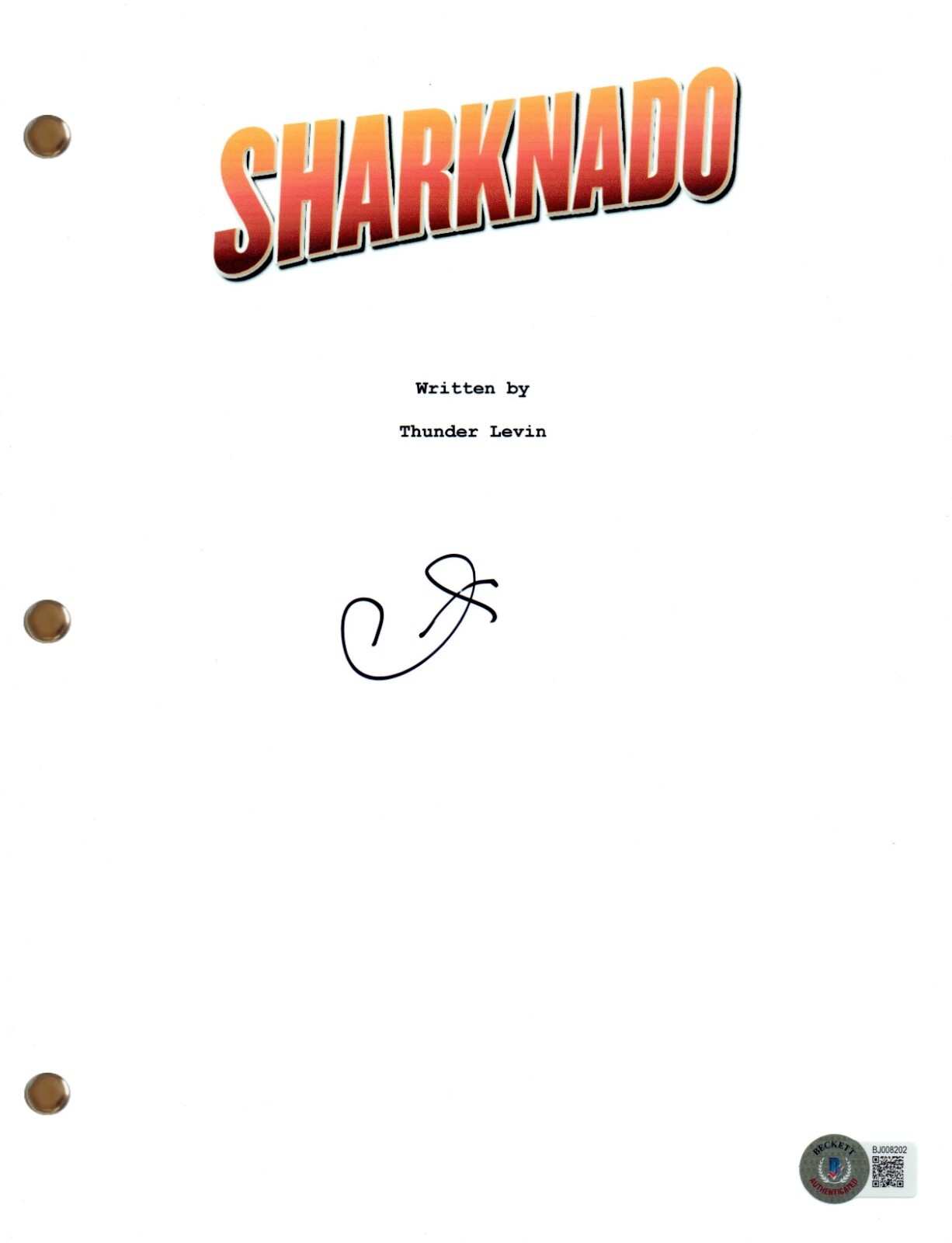 Cassie Scerbo Signed Autograph Sharknado Movie Script Beckett COA
