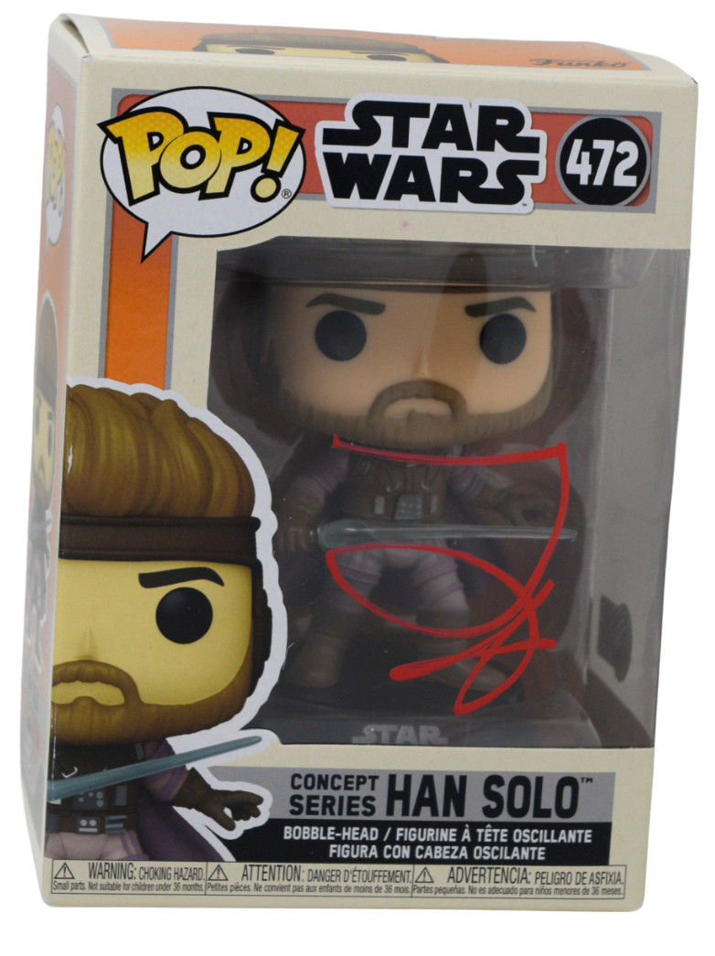 Alden Ehrenreich Signed Autograph Funko Pop Star Wars Han Solo 472 Beckett COA
