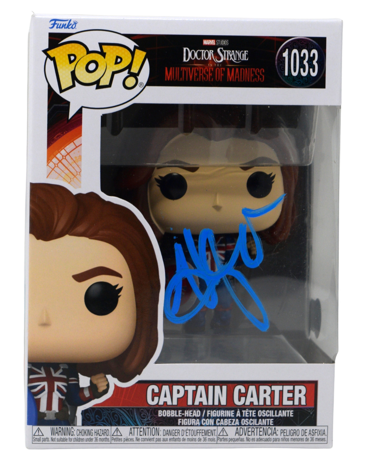 Hayley Atwell Signed Autograph Funko Pop Captain Carter Doctor Strange BAS COA
