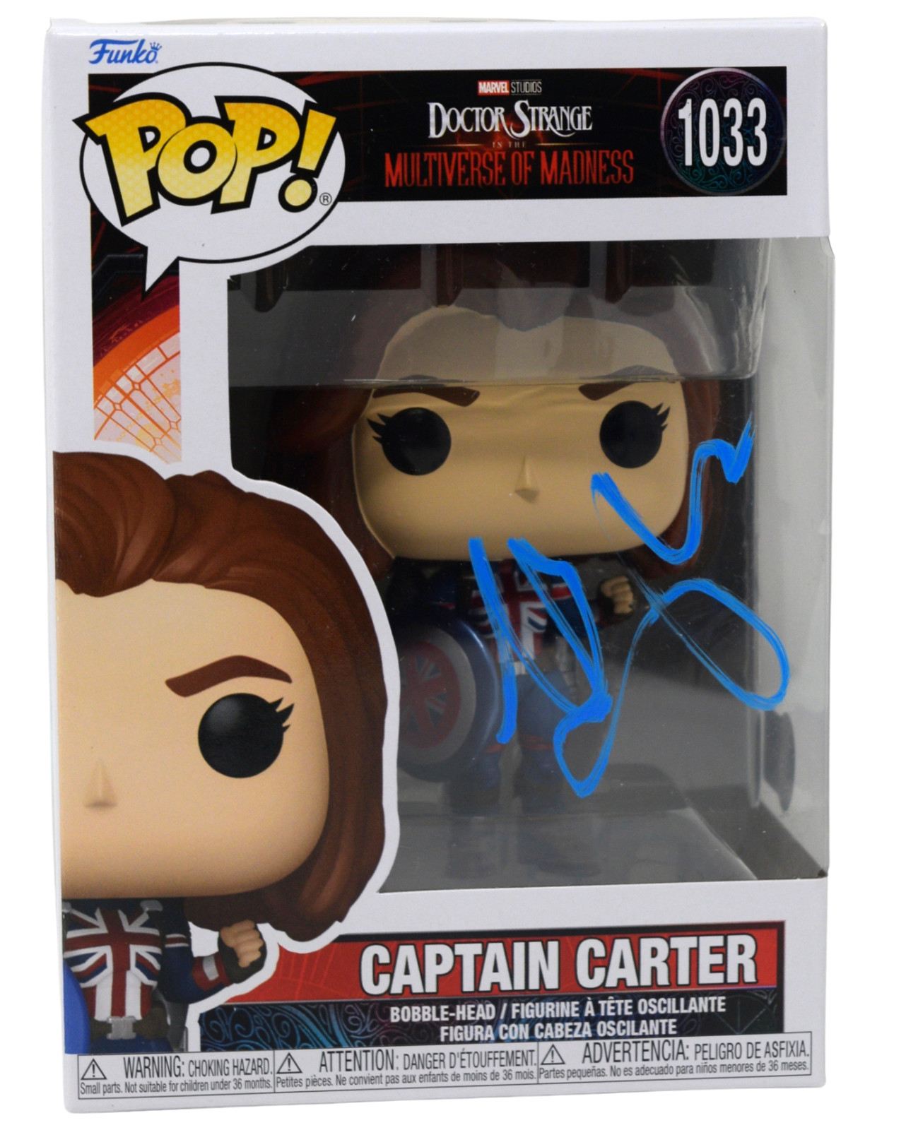Hayley Atwell Signed Autograph Funko Pop Captain Carter Doctor Strange BAS COA
