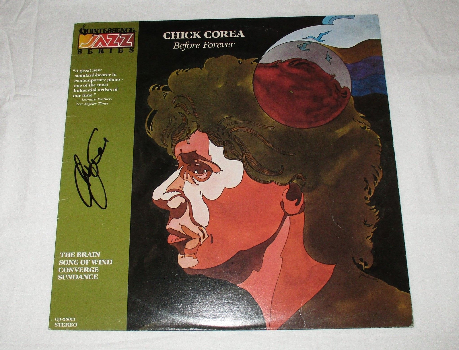 CHICK COREA SIGNED BEFORE FOREVER VINYL RECORD JSA
