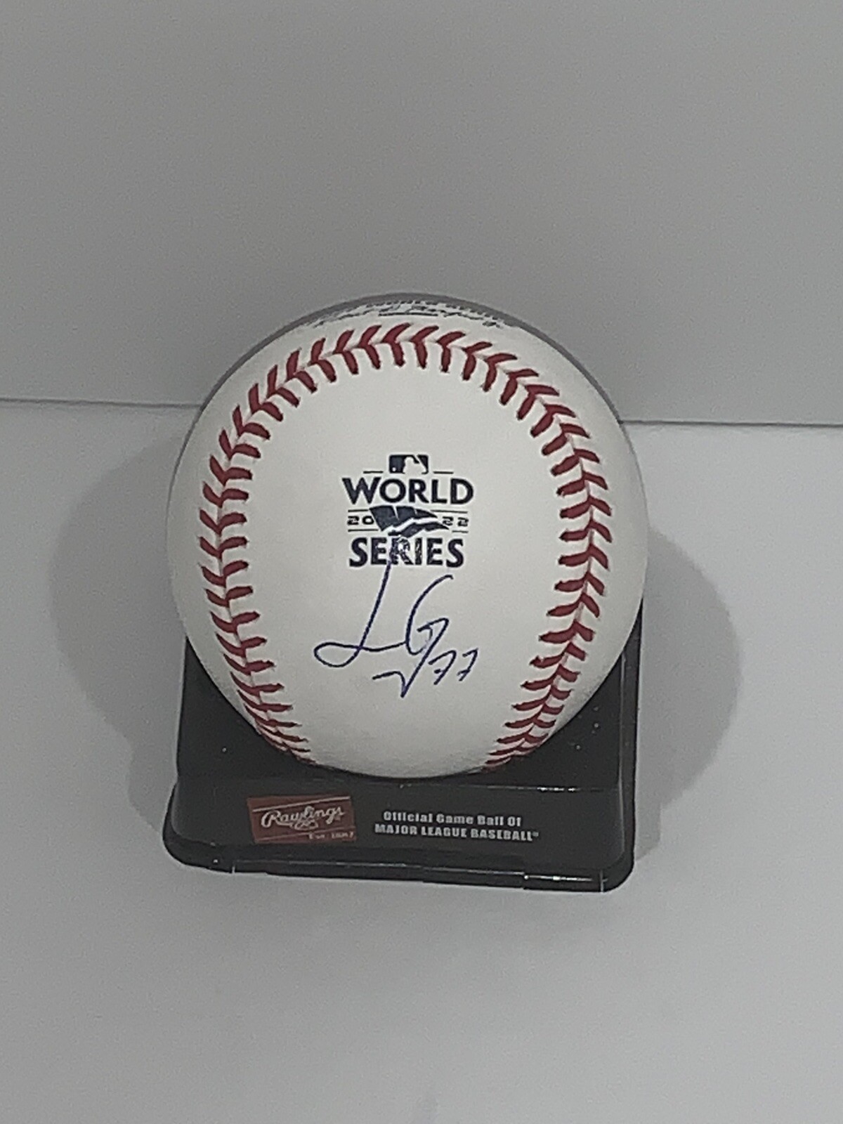 LUIS GARCIA SIGNED 2022 WORLD SERIES BASEBALL HOUSTON ASTROS JSA COA
