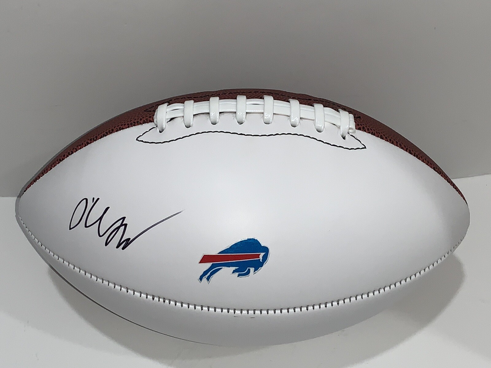 O'CYRUS TORRENCE SIGNED FOOTBALL BUFFALO BILLS NFL STAR PROOF JSA COA
